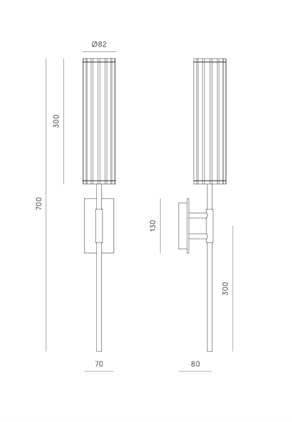 Aplique Línea Dorada