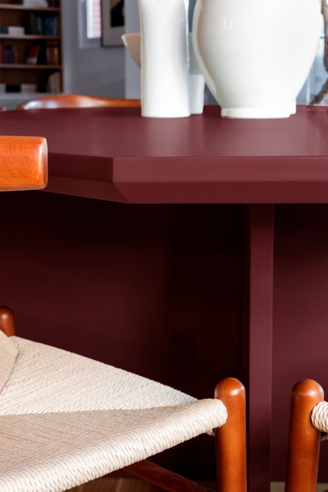 Mesa Pradera Lacada (Granate - 180x80cm)